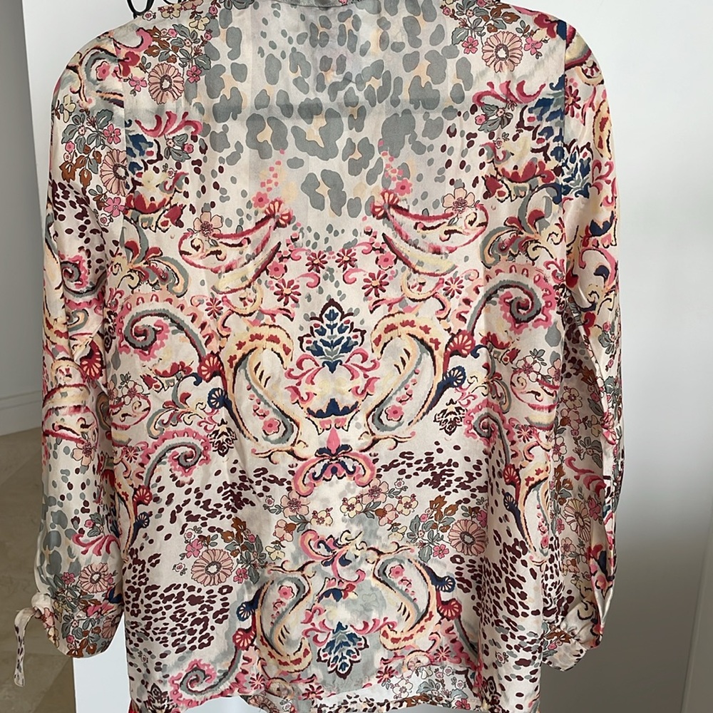NWT JOHNNY WAS JUNGLE PAISLEY RASVANA BLOUSE - Picture 10 of 11